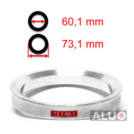 Aliuminio centravimo žiedai 73,1 - 60,1 mm ( 73.1 - 60.1 )