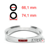 Aliuminio centravimo žiedai 74,1 - 66,1 mm ( 74.1 - 66.1 )