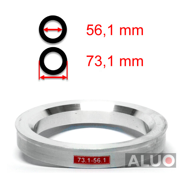 Aliuminio centravimo žiedai 73,1 - 56,1 mm ( 73.1 - 56.1 )