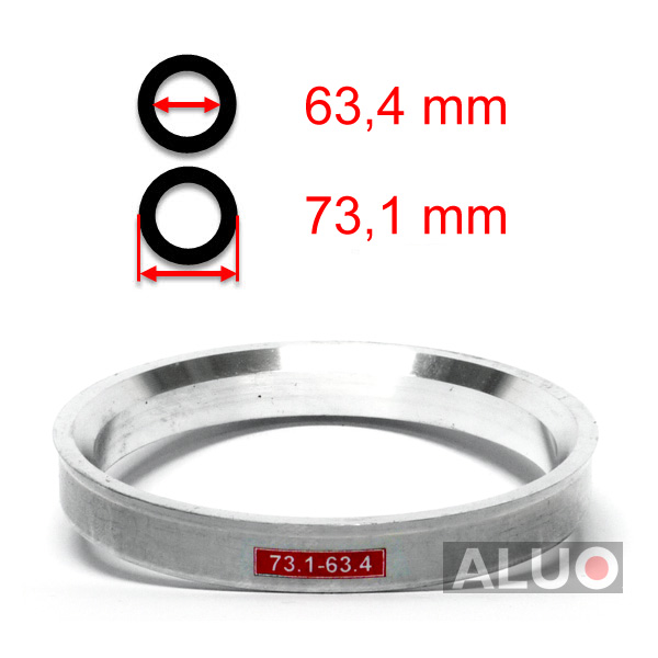 Aliuminio centravimo žiedai 73,1 - 63,4 mm ( 73.1 - 63.4 )