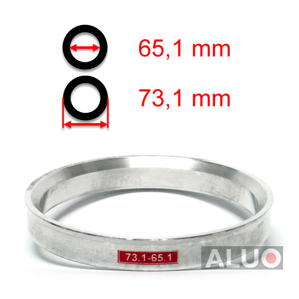 Aliuminio centravimo žiedai 73,1 - 65,1 mm ( 73.1 - 65.1 )