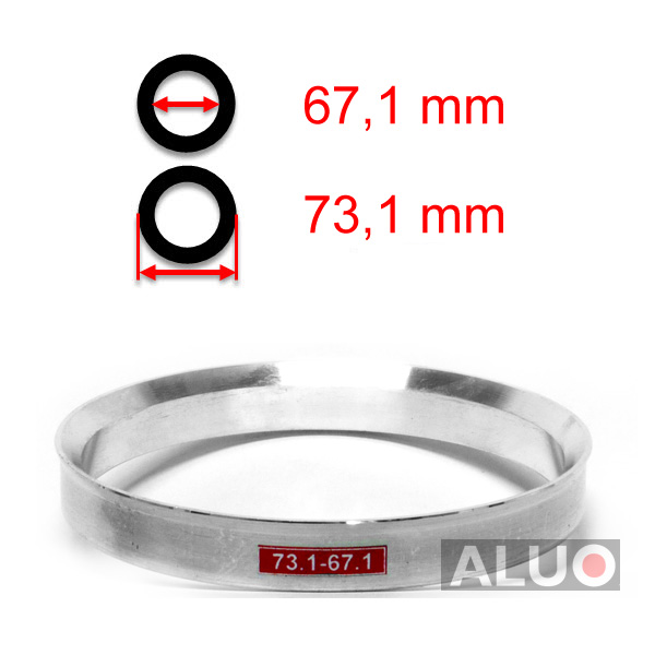 Aliuminio centravimo žiedai 73,1 - 67,1 mm ( 73.1 - 67.1 )