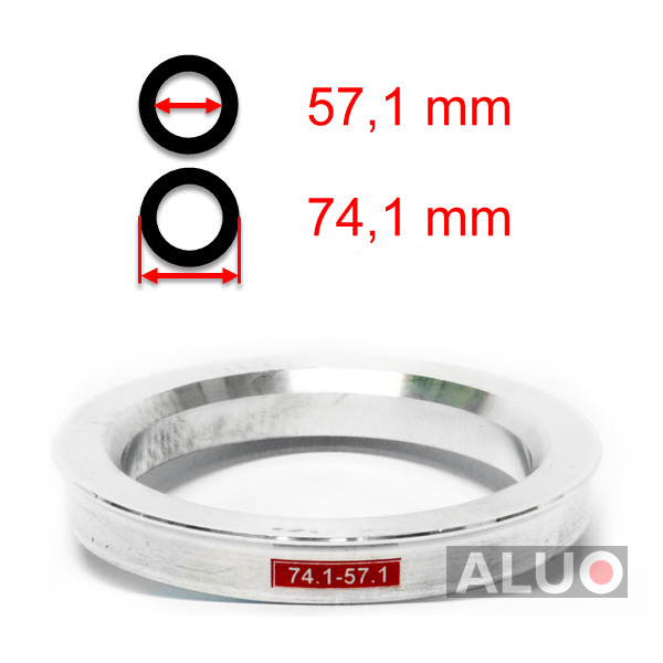 Aliuminio centravimo žiedai 74,1 - 57,1 mm ( 74.1 - 57.1 )