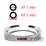 Aliuminio centravimo žiedai 67,1 - 57,1 mm ( 67.1 - 57.1 )