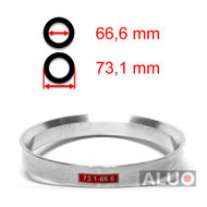 Aliuminio centravimo žiedai 73,1 - 66,6 mm ( 73.1 - 66.6 )