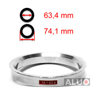 Aliuminio centravimo žiedai 74,1 - 63,4 mm ( 74.1 - 63.4 )