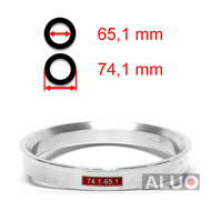 Aliuminio centravimo žiedai 74,1 - 65,1 mm ( 74.1 - 65.1 )