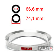Aliuminio centravimo žiedai 74,1 - 66,6 mm ( 74.1 - 66.6 )